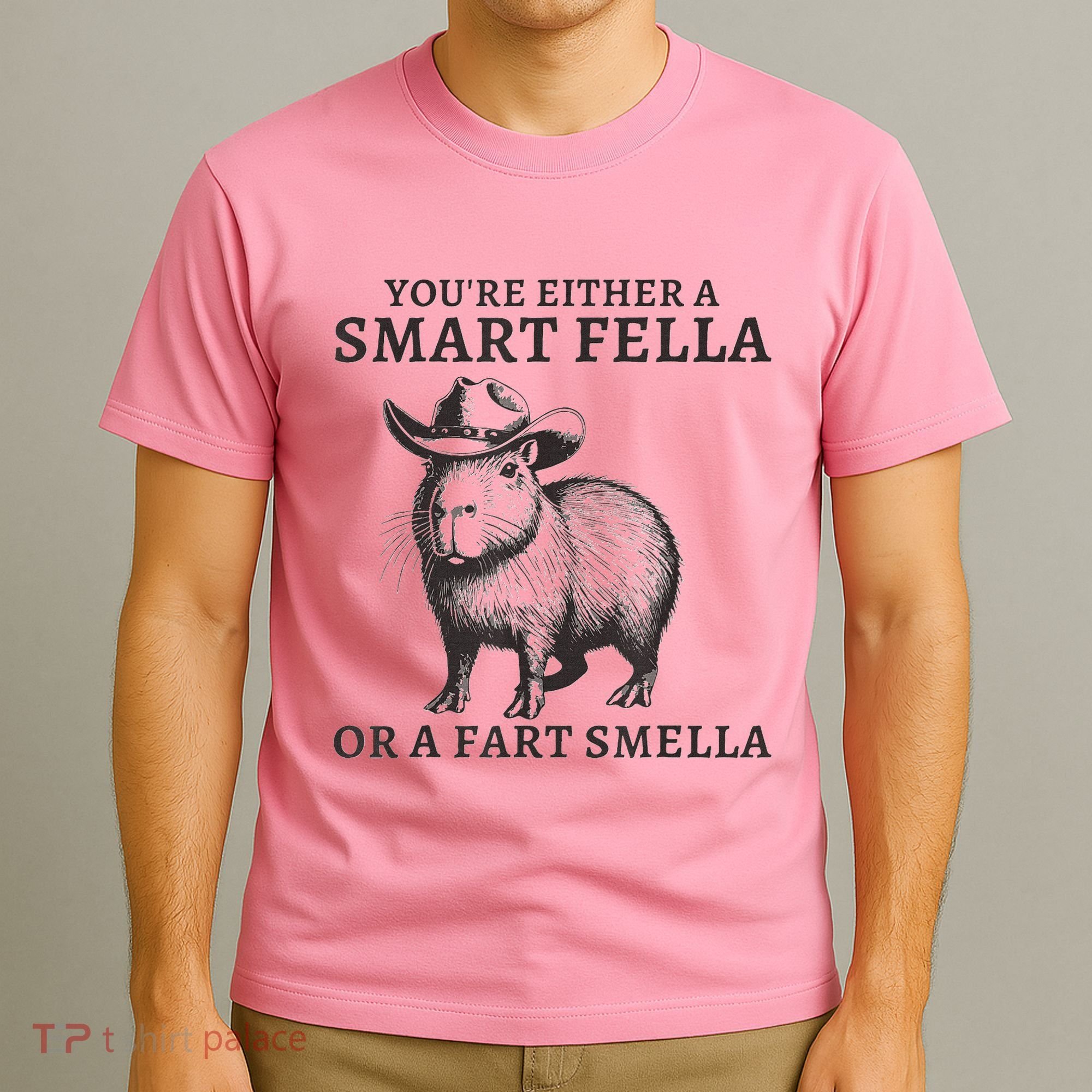 Capybara YouRe Either A Smart Fella Or A Fart Smella T-Shirt