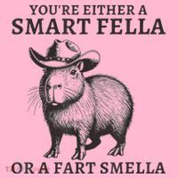 Capybara YouRe Either A Smart Fella Or A Fart Smella Baby Bodysuit thumb 2