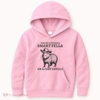 Capybara YouRe Either A Smart Fella Or A Fart Smella Kids Hoodie thumb 0