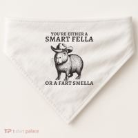 Capybara YouRe Either A Smart Fella Or A Fart Smella USA-Made Doggie Bandana thumb 0