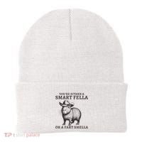 Capybara YouRe Either A Smart Fella Or A Fart Smella Beanie thumb 0