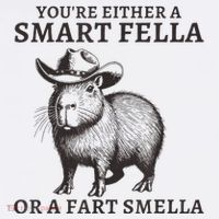 Capybara YouRe Either A Smart Fella Or A Fart Smella Beanie thumb 2