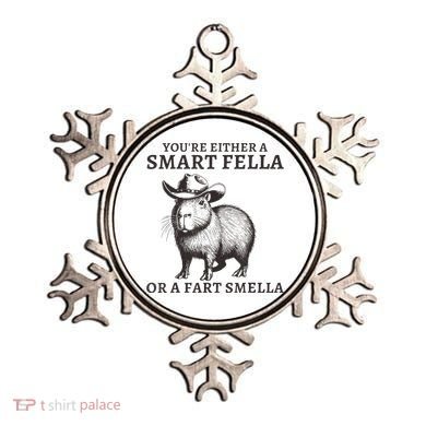 Capybara YouRe Either A Smart Fella Or A Fart Smella Ornament