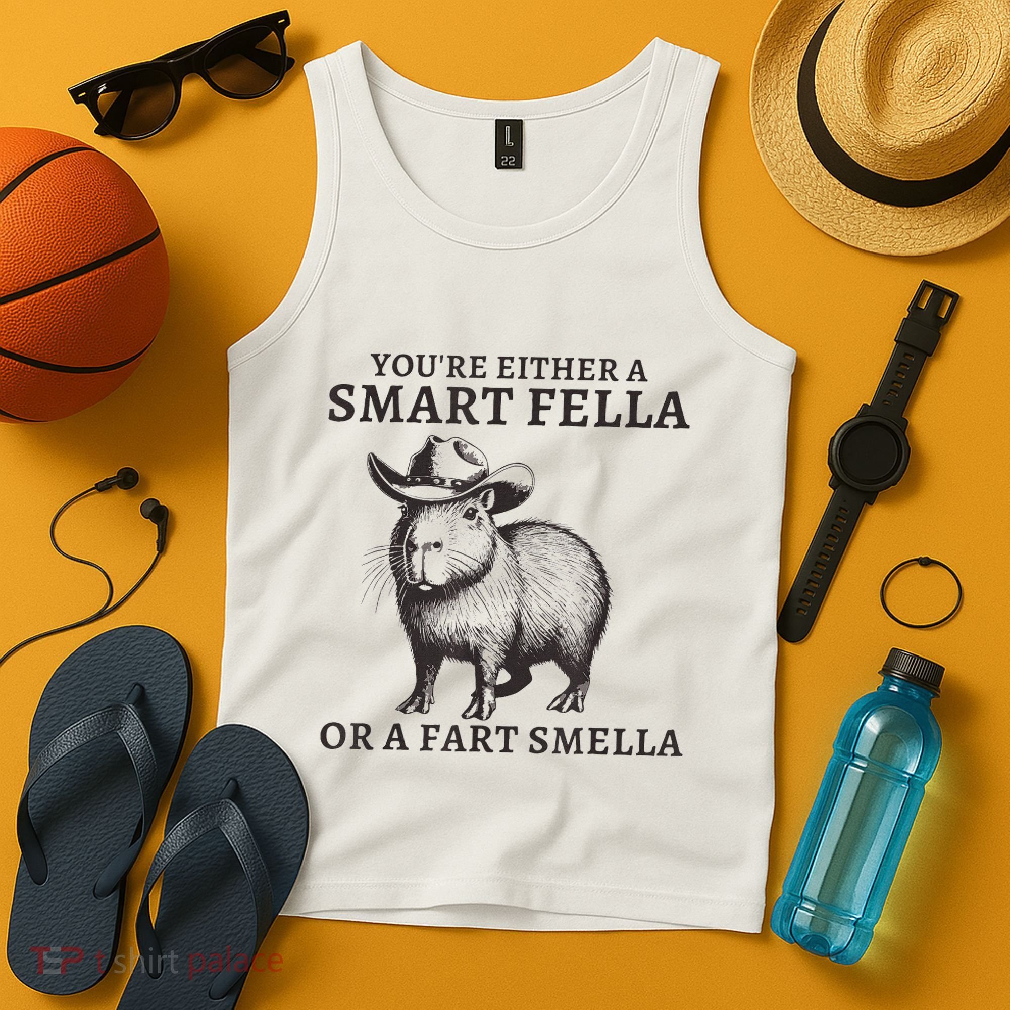 Capybara YouRe Either A Smart Fella Or A Fart Smella Tank Top