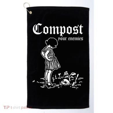 Compost Your Enemies Vintage Dark Golf Towel