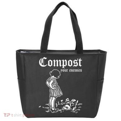 Compost Your Enemies Vintage Dark Tote Bag