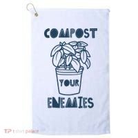 Compost Your Enemies Golf Towel thumb 0