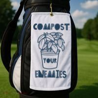 Compost Your Enemies Golf Towel thumb 2