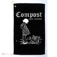 Compost Your Enemies Golf Towel thumb 0
