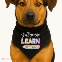 Cute Yall Gonna Learn Today USA-Made Doggie Bandana thumb 1
