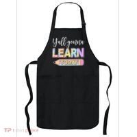 Cute Yall Gonna Learn Today Apron thumb 0