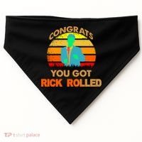 Congrats You Got Rick Rolled Meme USA-Made Doggie Bandana thumb 0