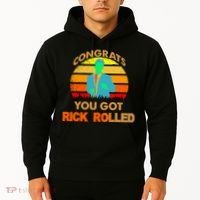 Congrats You Got Rick Rolled Meme Hoodie thumb 2