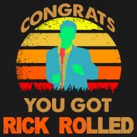 Congrats You Got Rick Rolled Meme Apron thumb 3