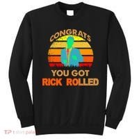Congrats You Got Rick Rolled Meme Sweatshirt thumb 0