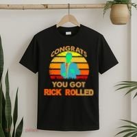 Congrats You Got Rick Rolled Meme T-Shirt thumb 2