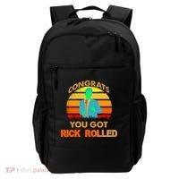 Congrats You Got Rick Rolled Meme Backpack thumb 0