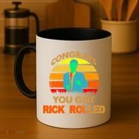 Congrats You Got Rick Rolled Meme Coffee Mug thumb 4