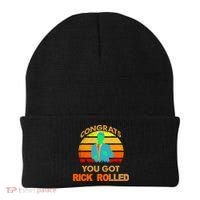 Congrats You Got Rick Rolled Meme Beanie thumb 0