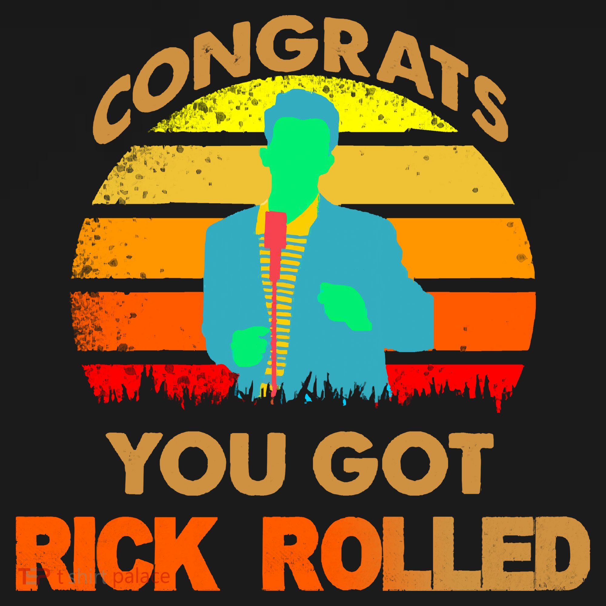 Congrats You Got Rick Rolled Meme Polo