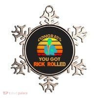 Congrats You Got Rick Rolled Meme Ornament thumb 0