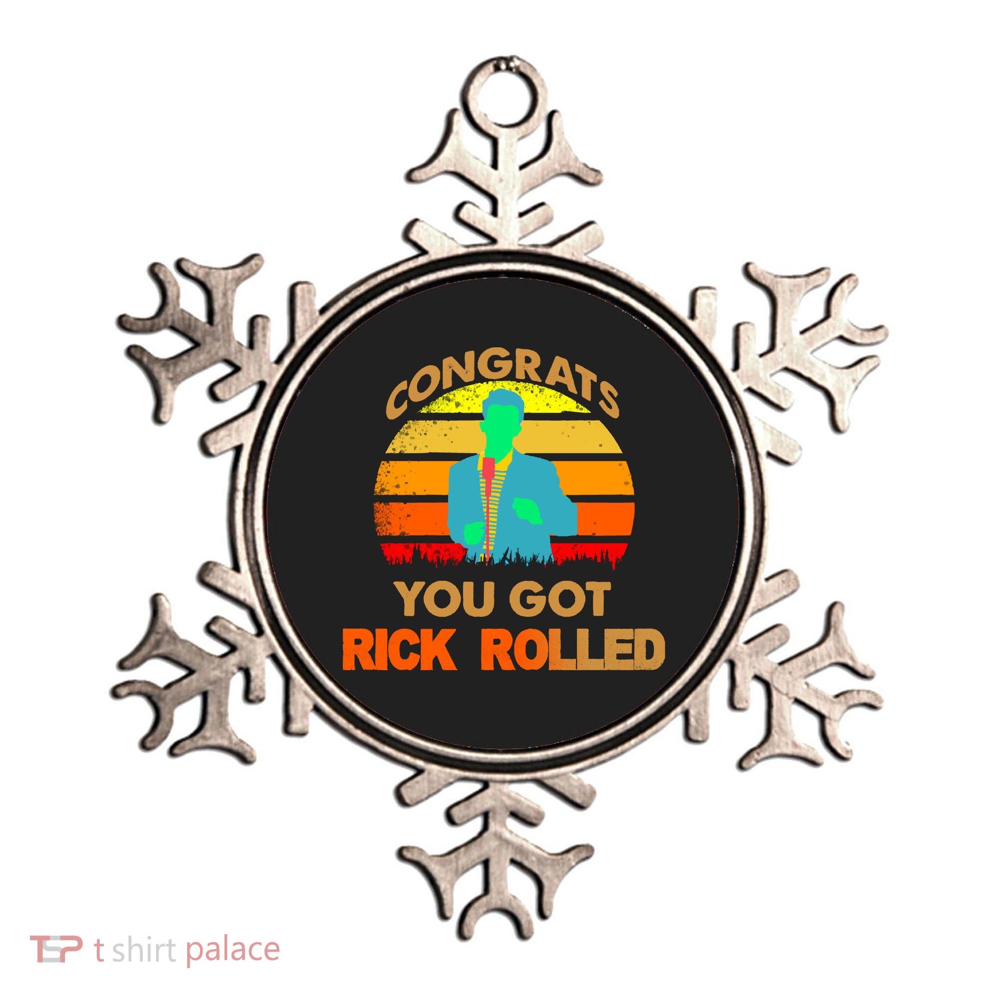 Congrats You Got Rick Rolled Meme Ornament