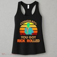Congrats You Got Rick Rolled Meme Women's Tank Top thumb 3