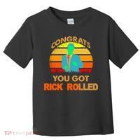 Congrats You Got Rick Rolled Meme Toddler T-Shirt thumb 0