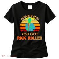 Congrats You Got Rick Rolled Meme Women's T-Shirt thumb 0