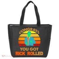 Congrats You Got Rick Rolled Meme Tote Bag thumb 0