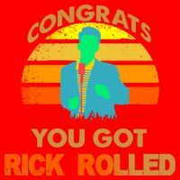 Congrats You Got Rick Rolled Meme Santa Hat thumb 1