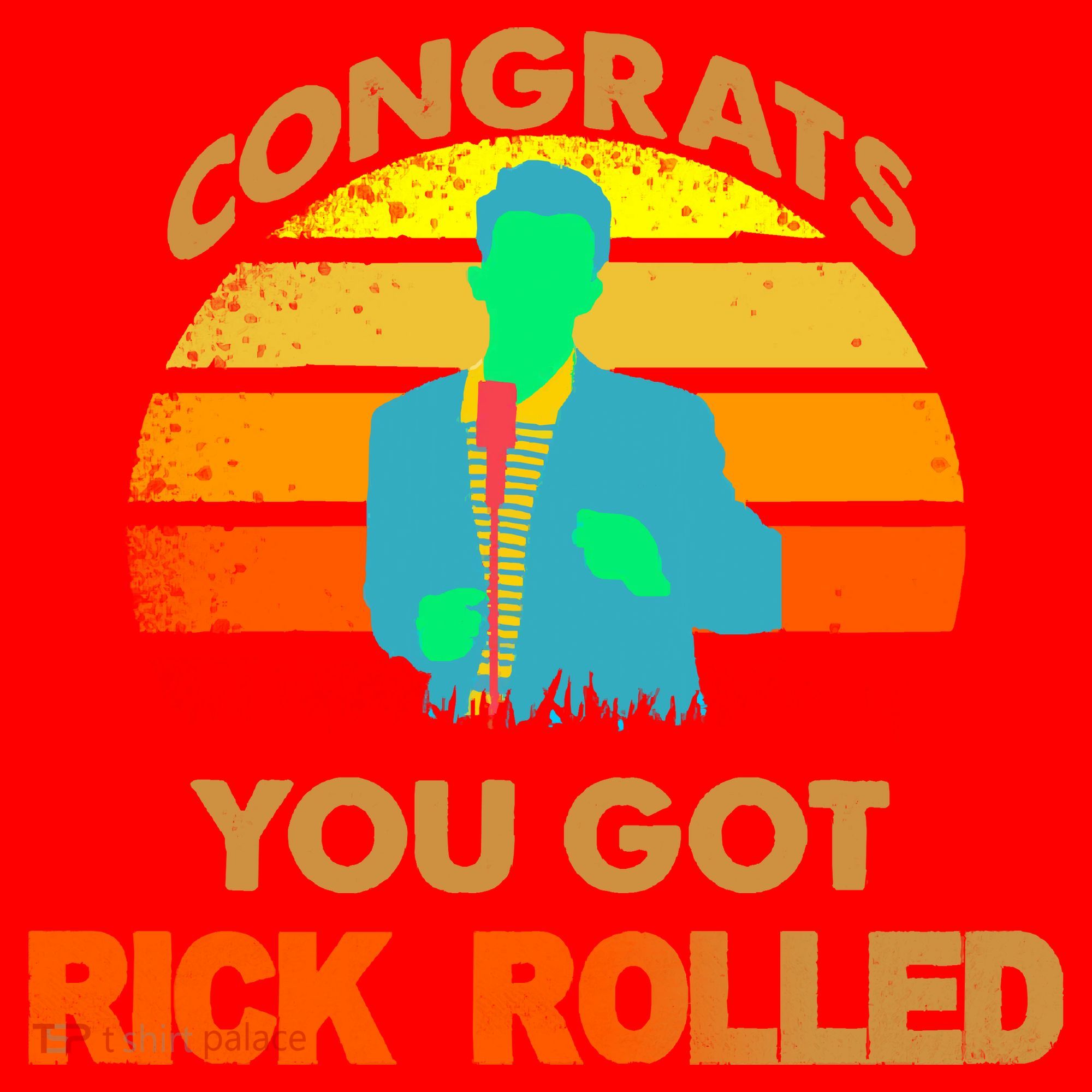 Congrats You Got Rick Rolled Meme Santa Hat