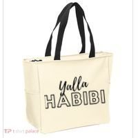 Cool Yalla Habibi Arabic Writing Tote Bag thumb 2