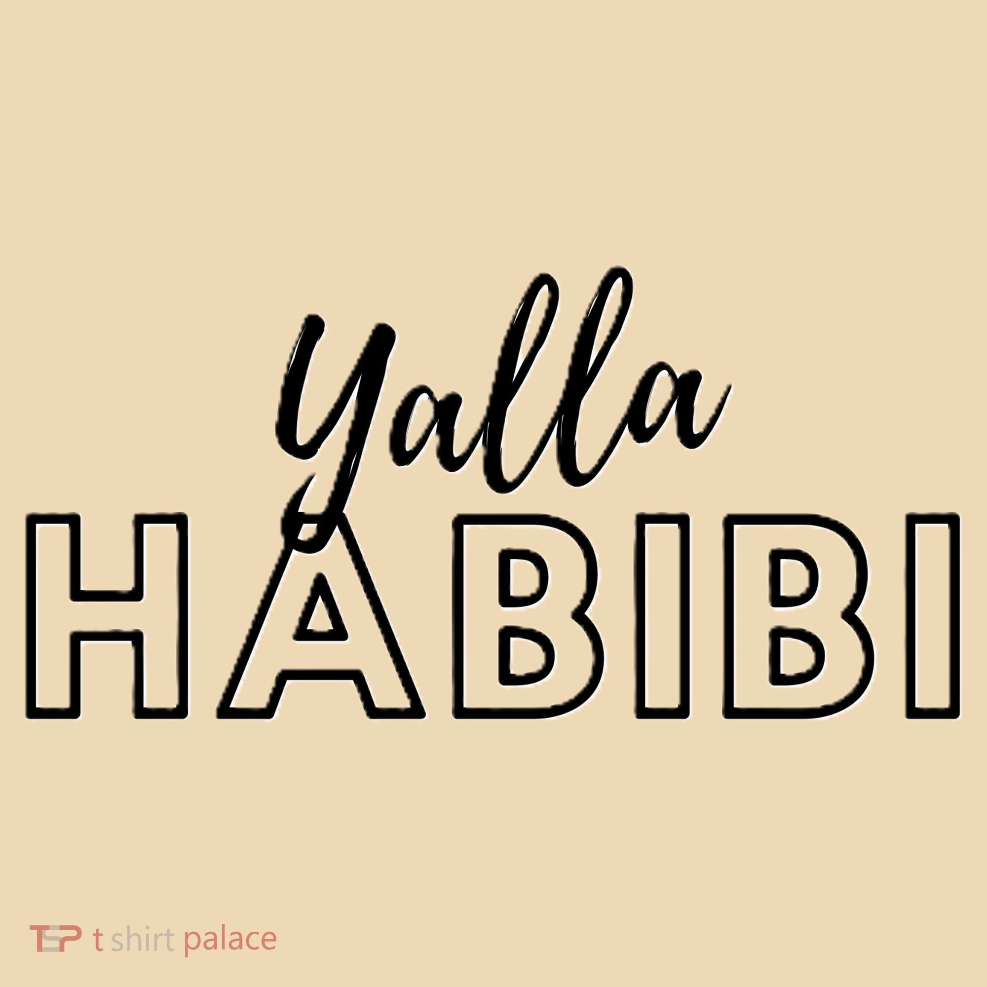 Cool Yalla Habibi Arabic Writing Tote Bag