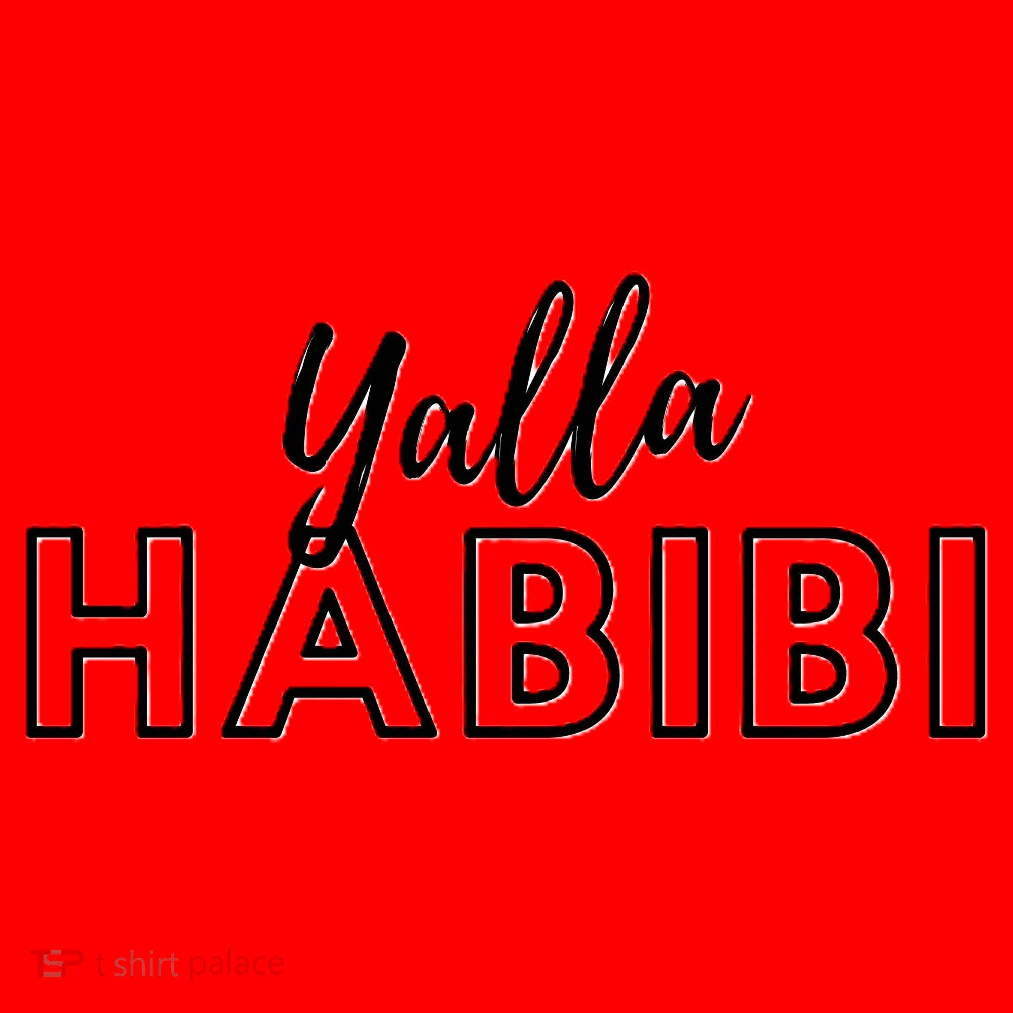 Cool Yalla Habibi Arabic Writing Santa Hat