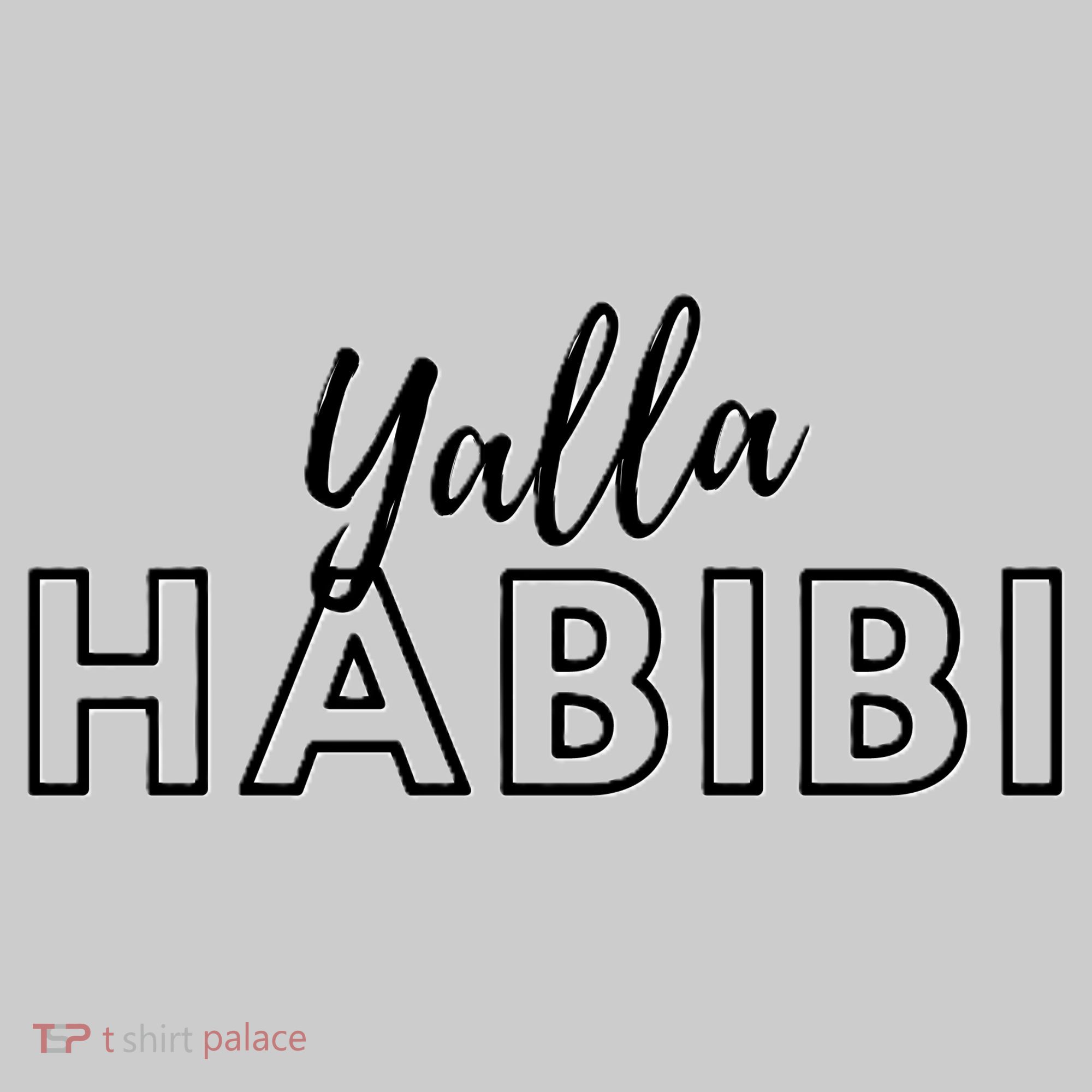 Cool Yalla Habibi Arabic Writing Tie-Dye T-Shirt