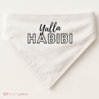 Cool Yalla Habibi Arabic Writing USA-Made Doggie Bandana thumb 0