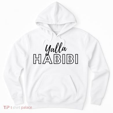 Cool Yalla Habibi Arabic Writing Hoodie