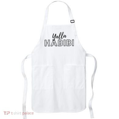 Cool Yalla Habibi Arabic Writing Apron