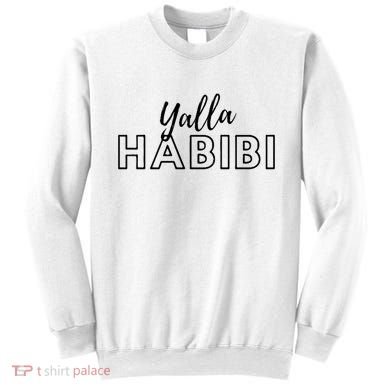 Cool Yalla Habibi Arabic Writing Sweatshirt