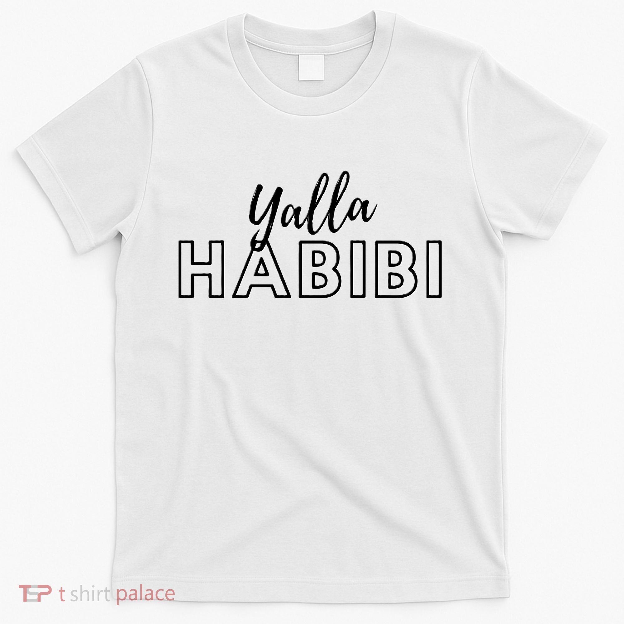 Cool Yalla Habibi Arabic Writing T-Shirt