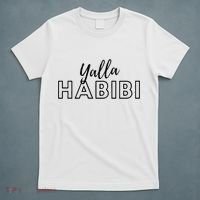 Cool Yalla Habibi Arabic Writing T-Shirt thumb 5