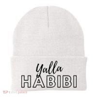 Cool Yalla Habibi Arabic Writing Beanie thumb 0