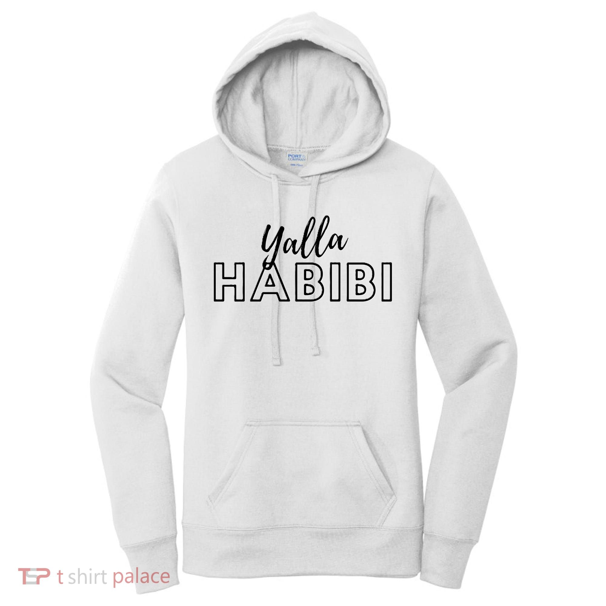 Cool Yalla Habibi Arabic Writing Women's Hoodie