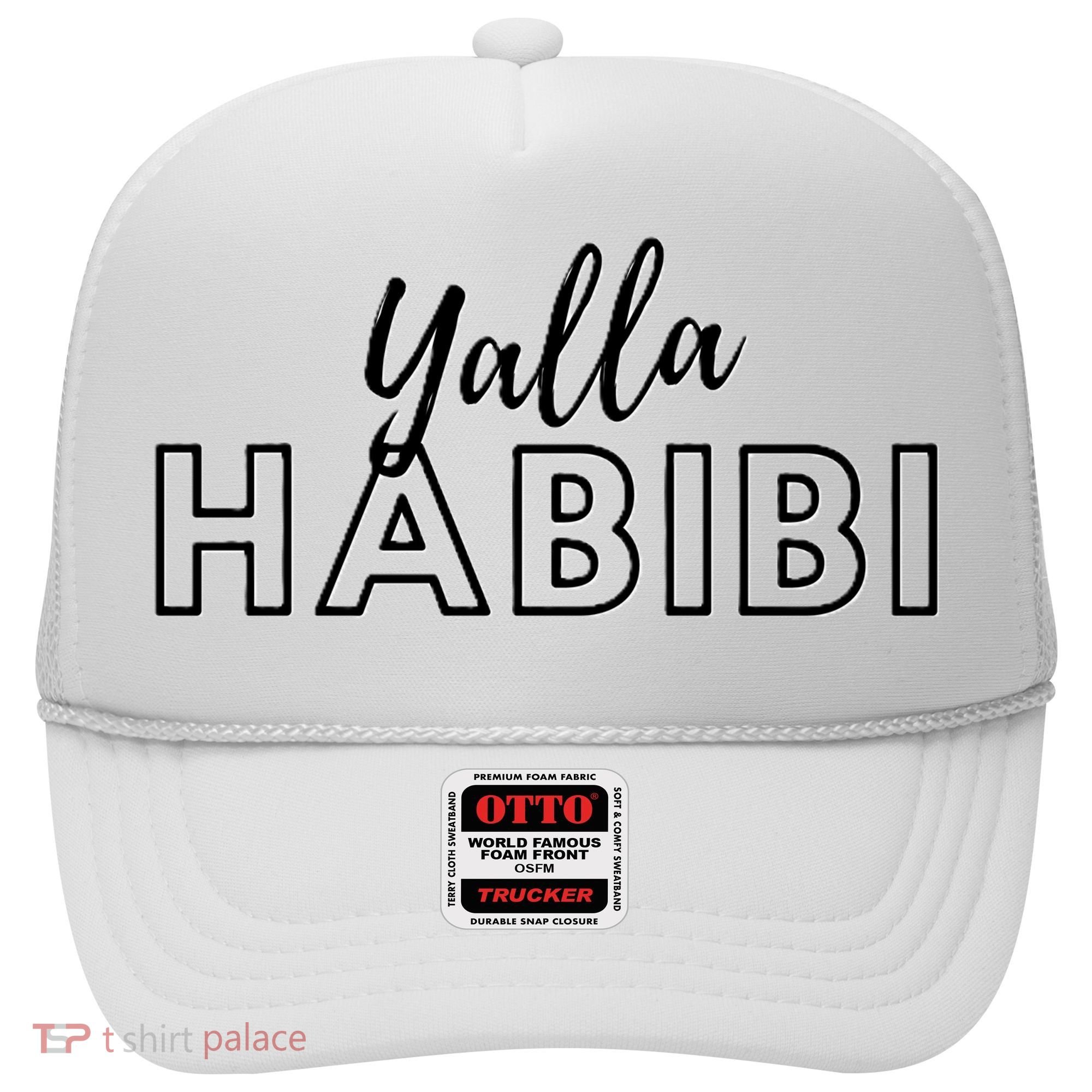 Cool Yalla Habibi Arabic Writing Hat