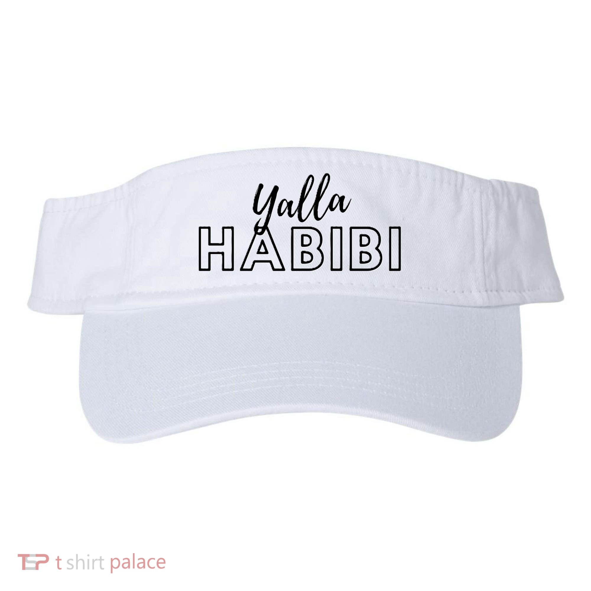 Cool Yalla Habibi Arabic Writing Visor