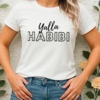 Cool Yalla Habibi Arabic Writing Women's T-Shirt thumb 2