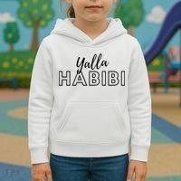 Cool Yalla Habibi Arabic Writing Kids Hoodie thumb 3