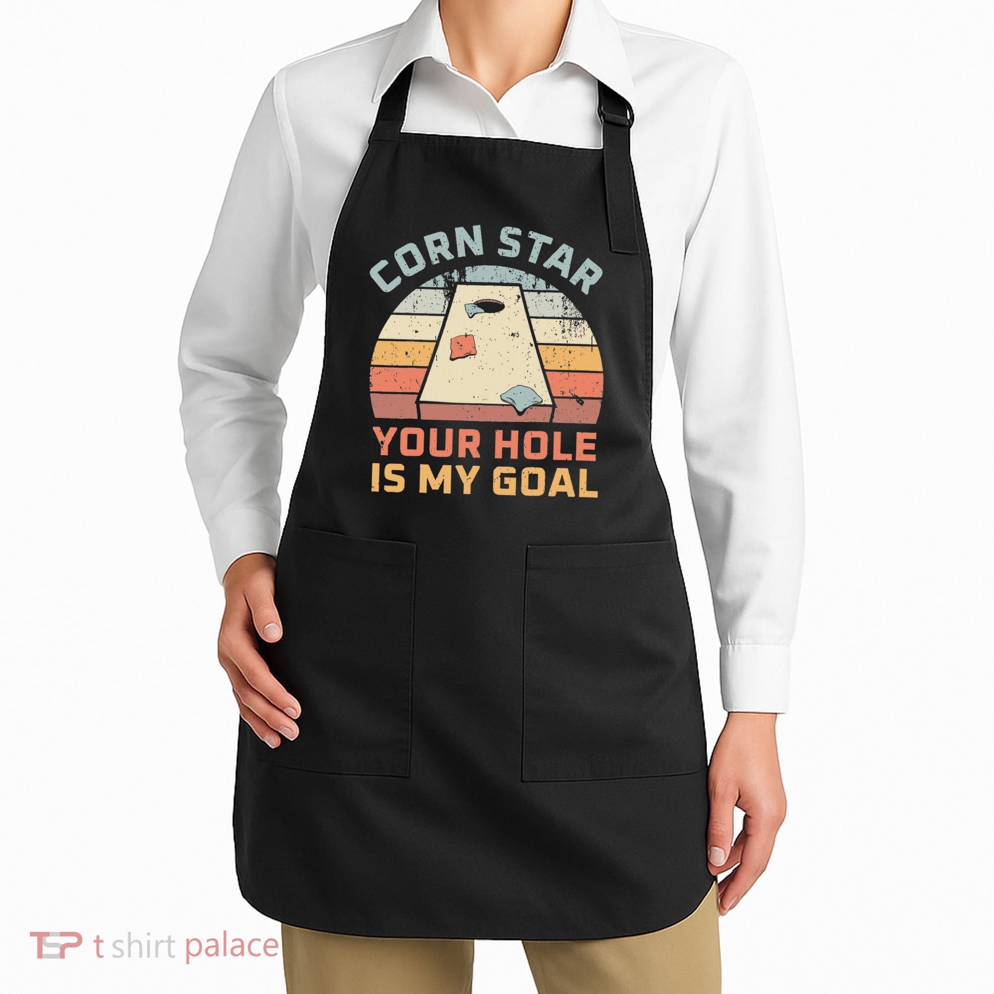 Cornstar Your Hole Is My Goal Cornhole Team Apron