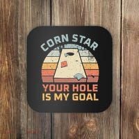 Cornstar Your Hole Is My Goal Cornhole Team Coaster thumb 0